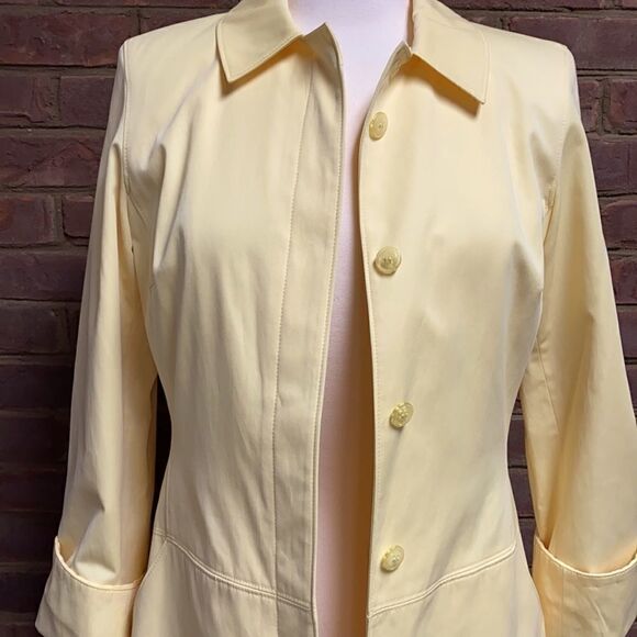 Talbots Petite Yellow All Weather Jacket Size Small Petite - Picture 4 of 11